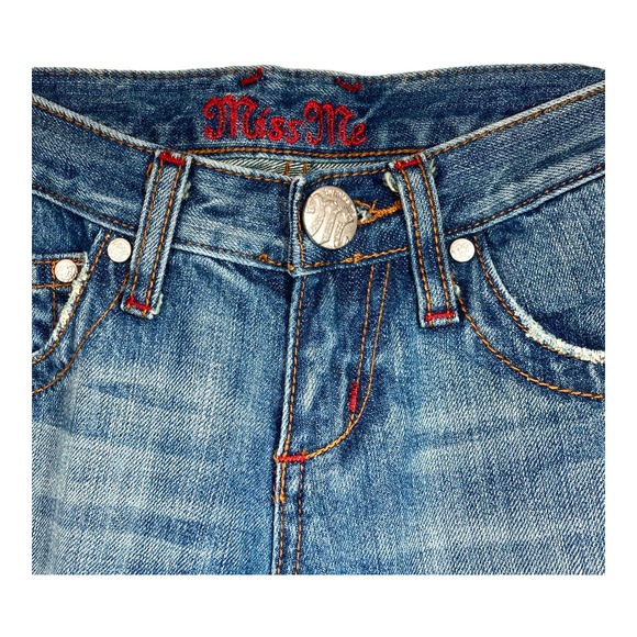 Vintage Miss Me Flare Jeans Parrot & Flower Embroidered Pocket Size 26 - Picture 7 of 10